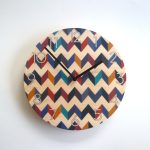 Retro Chevron with Numerals Wall Clock