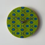 Retro Green Wave Wall Clock