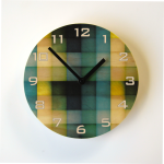 Shaded Mosaic Wall Clock with Numerals